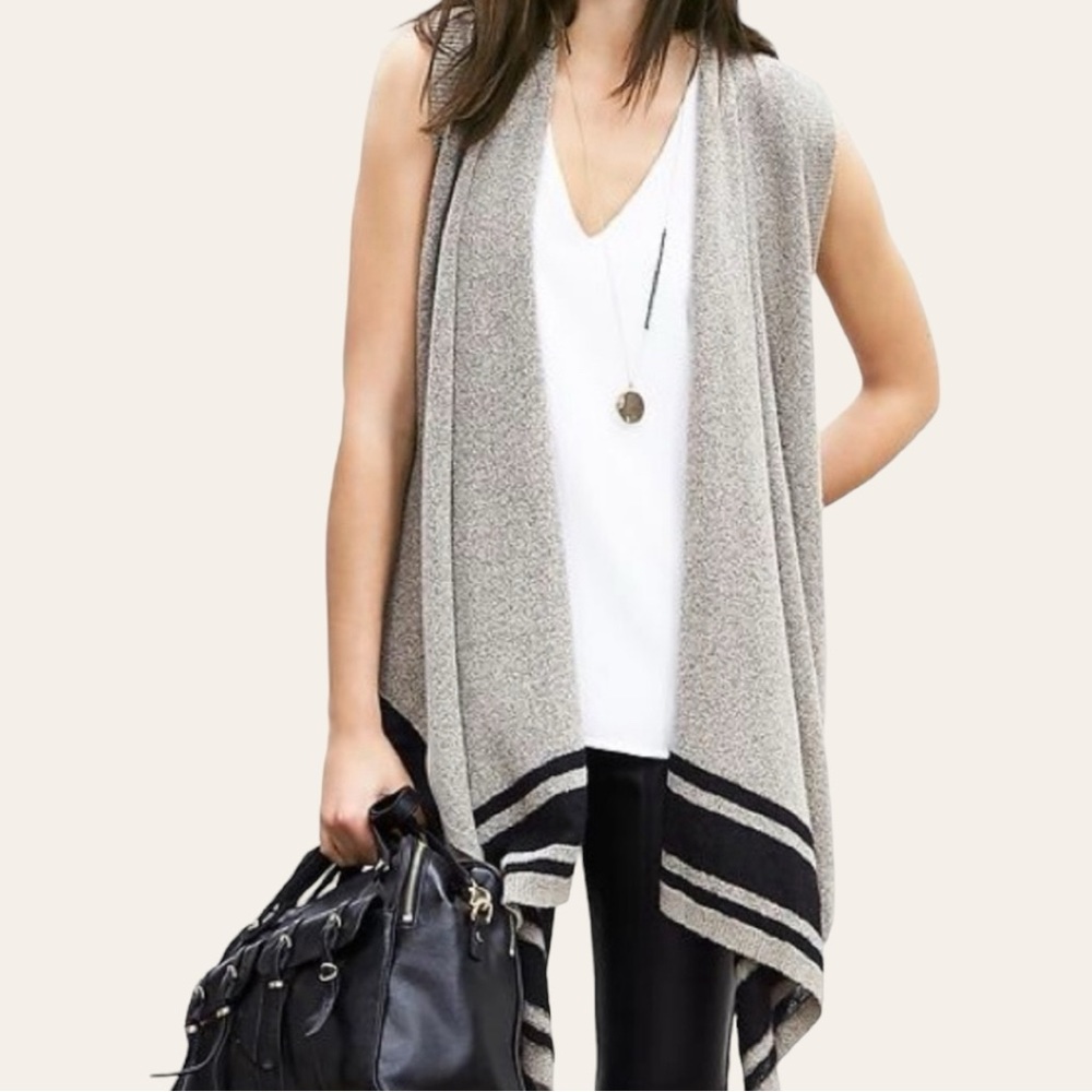 Banana Republic Wool Blend Waterfall Vest- size M